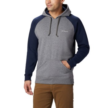 Columbia Hart Mountain II Fleece, Sudaderas Con Capucha Grises Azul Marino Para Hombre | 526748-CUK